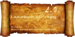 Lautenbach Várkony névjegykártya